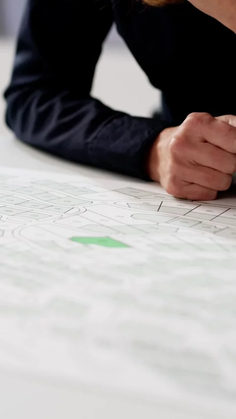 Cadastre Land Map Plot Stock Footage 265517778