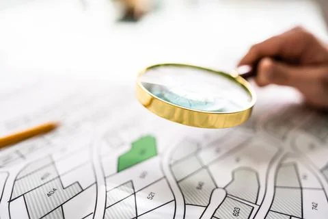 Cadastre Land Map Plot Fotos de archivo