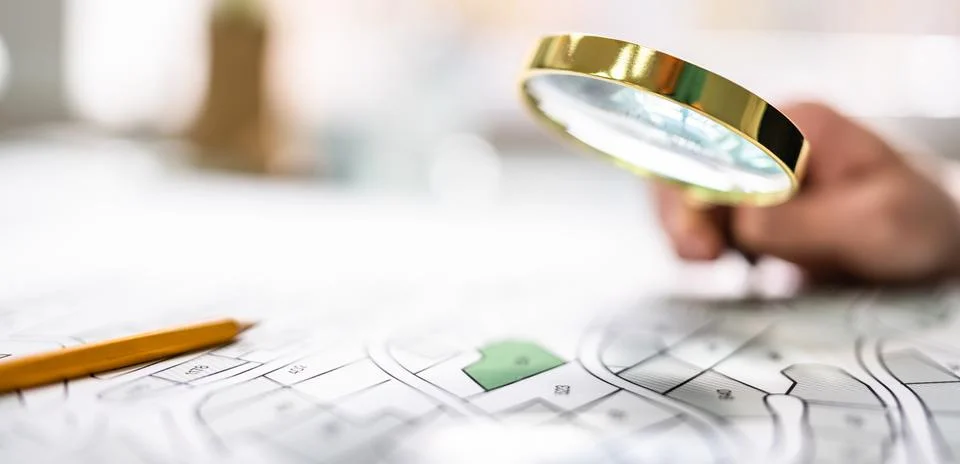 Cadastre Land Map Plot Fotos de archivo