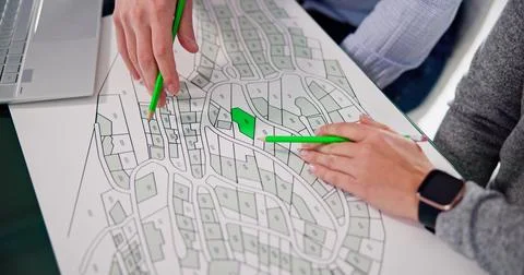 Cadastre Land Map Plot Fotos de archivo
