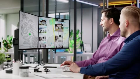 Cadastre Plot Land Map. Building Project Stock Footage 264030185