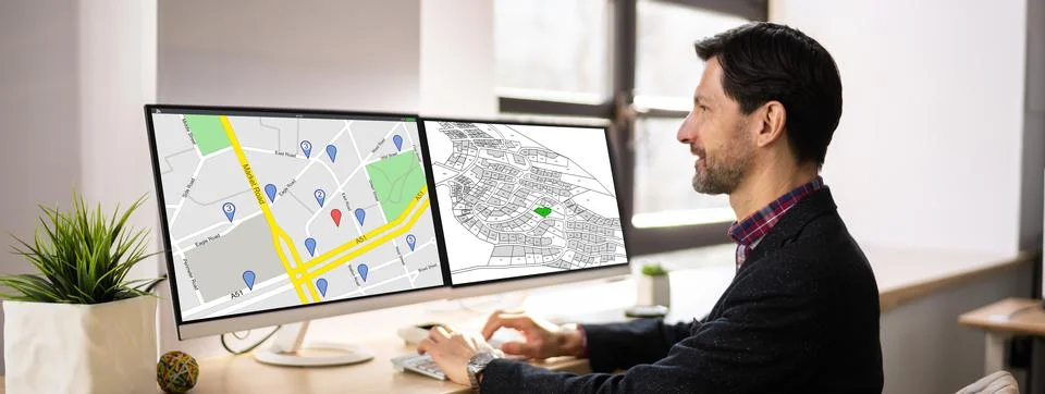Cadastre Plot Land Map. Building Project Fotos de archivo
