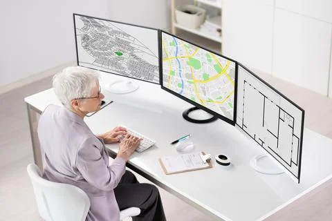 Cadastre Plot Land Map. Building Project Fotos de archivo