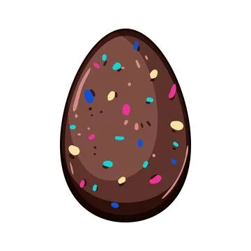 Cadbury chocolate egg cartoon vector illustration Stock Illustration