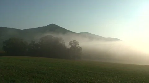Cades Cove Fog 9 Stock Footage
