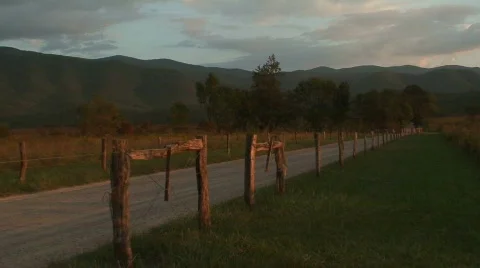 Cades Cove Sunset 2 Stock Footage 715865