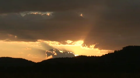 Cades Cove Sunset 4 Stock Footage 715949