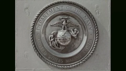 Cadets arrive at U.S. marine corps depot for training - 1960 Vídeos de archivo 102850555