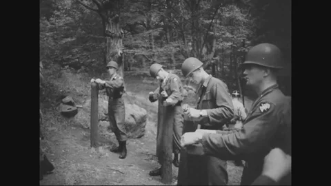 Cadets being trained for communication equipment's and techniques - 1950 Stock Footage 90460256