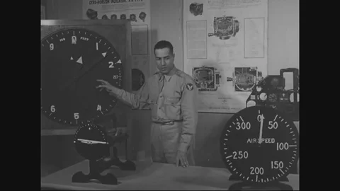 Cadets learn radio code, speed analysis, pilotage and Dead reckoning - 1940-1970 Stock Footage 83830507