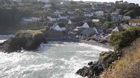 Cadgwith Cornwall England UK on the Lizard Peninsula Stock Footage 41696686