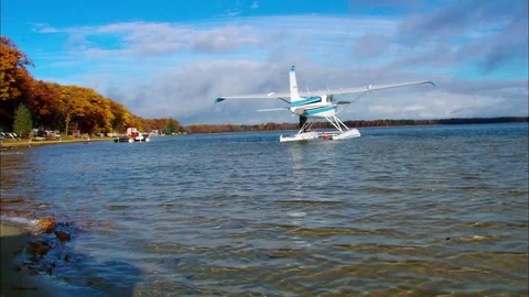 Cadillac MI Lakeside Floatplane Checkout 動画素材 74478666