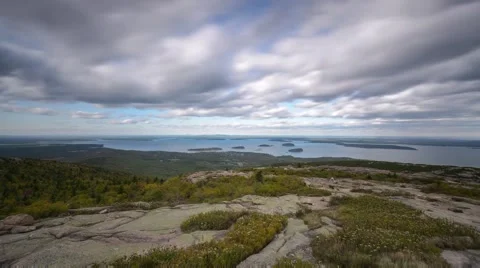 Cadillac Mountain on a cloudy day Vidéo 46042195