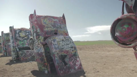 Cadillac Ranch Stock Footage 59763357