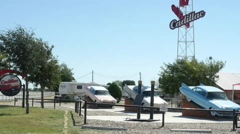 Cadillac Ranch Sign Stock Footage 60642752