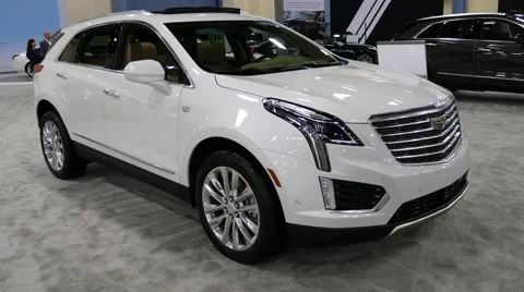 Cadillac XT5 SUV on display during the Miami International Auto Show Stock Footage 68728002