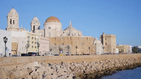 Cádiz cathedral in Spain Stock Footage 124709839