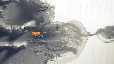 Cadiz Map Stock Footage 263166556