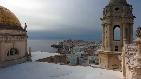 Cadiz Panoramic View from Cathedral Tower Andalusia Spain Stock Footage 85638503