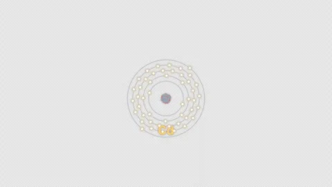Cadmium Cd Bohr Atom Model Clean No Text Animation Video Overlay Alpha 4K Vídeo Stock 339369391