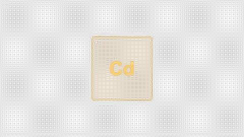 Cadmium Cd Periodic Table Element Tile Clean No Text Animation Video Overlay Alp Stockbeeldmateriaal 339369353