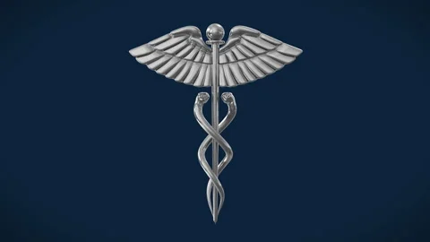 Caduceus - 01 - Animated - 4K - 25 FPS Video stock 305307763