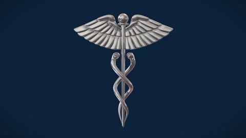 Caduceus - 01 - Animated - 4K - 30 FPS Video stock 305316903