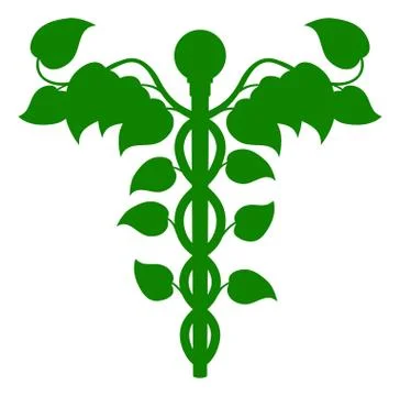 Caduceus dna or holistic medicine concept Stock Illustration