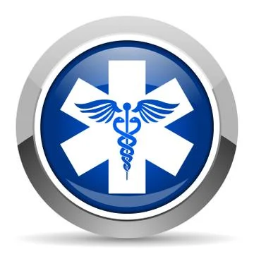 Caduceus icon. Illustrazione stock