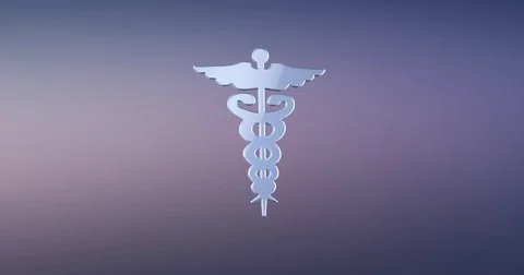 Caduceus Silver 3d Icon Stock Footage 74073684