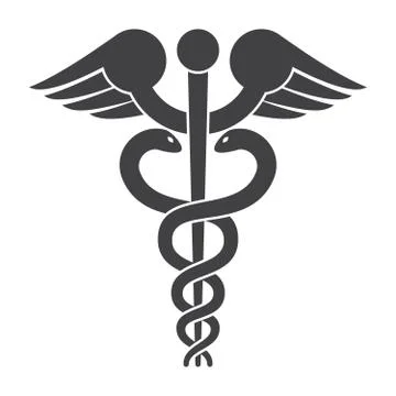 Caduceus Vector Icon Illustrazione stock