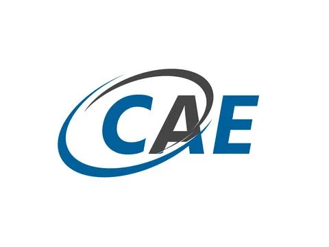 CAE letter creative modern elegant swoosh logo design Stock Illustration
