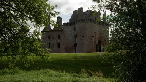 Caerlaverock Castle Video stock 164053527