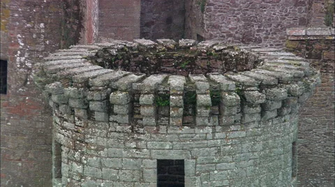 Caerlaverock Castle Rare Triangular Castle Video stock 65200012