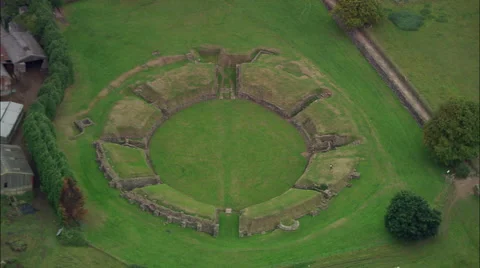 Caerleon Roman Arena Stock Footage 65200496