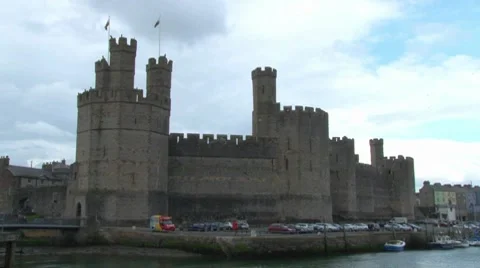 Caernarfon Castle Video stock 8357884
