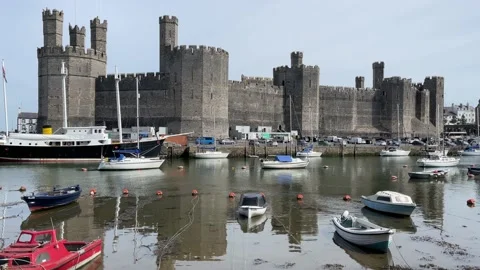 Caernarfon Castle Stock Footage 230489698