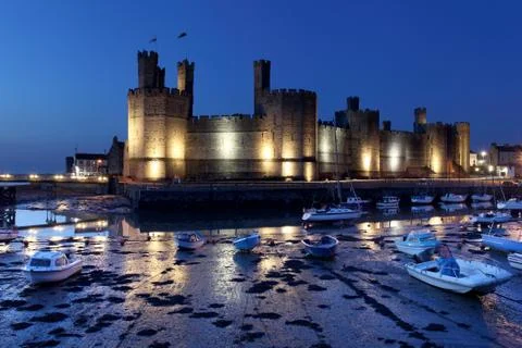 Caernarfon castle Stock Photos