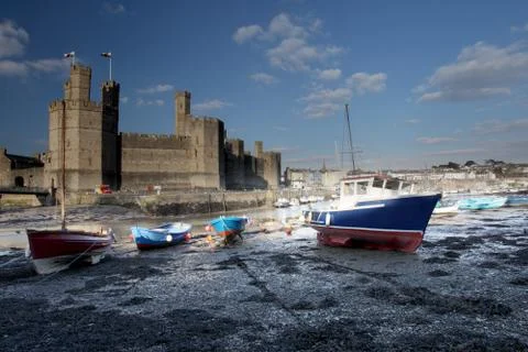 Caernarfon castle Stock Photos