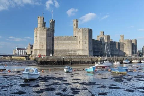 Caernarfon castle Stock Photos
