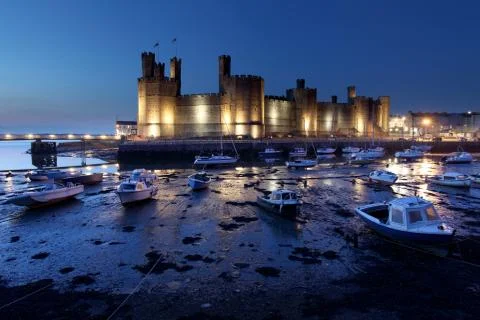 Caernarfon castle Stock Photos