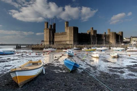 Caernarfon castle Stock Photos