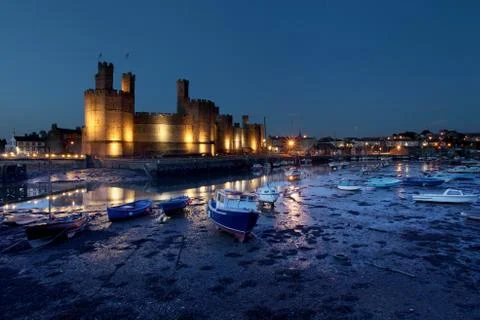 Caernarfon castle Stock Photos