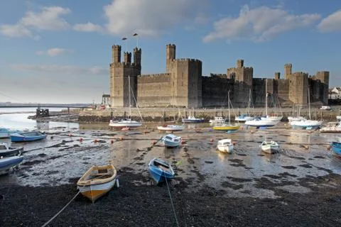 Caernarfon castle Stock Photos
