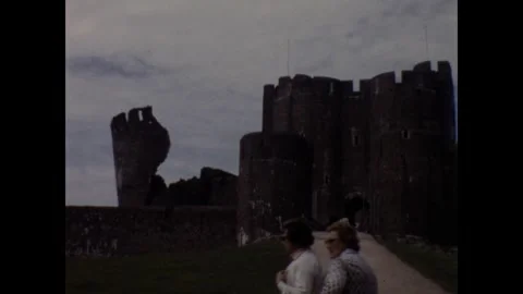 Caerphilly Castle Stock Footage 252832645