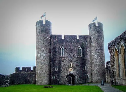 Caerphilly Castle Foto stock