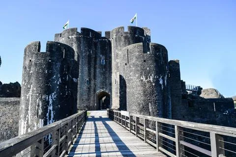 Caerphilly Castle Stock Photos
