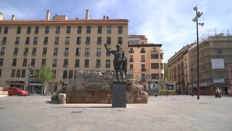 Caesar Augustus statue Video stock 87393833