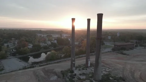 Caesar Casino Chimney 02 Stock Footage 223531307