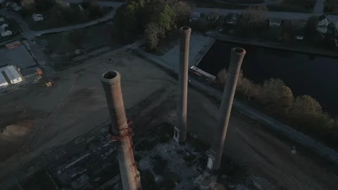 Caesar Casino Chimney 03 Stock Footage 223528010